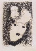 Marie Laurencin Woman wearing the hat painting